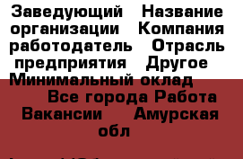 Заведующий › Название организации ­ Компания-работодатель › Отрасль предприятия ­ Другое › Минимальный оклад ­ 30 000 - Все города Работа » Вакансии   . Амурская обл.